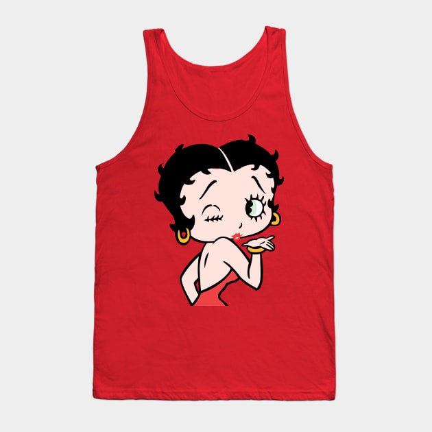 Betty Boop Kiss (Color) Tank Top by MAG